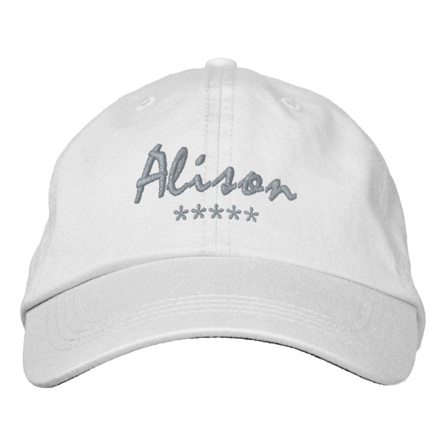 Alison Name Embroidered Hat (Front)