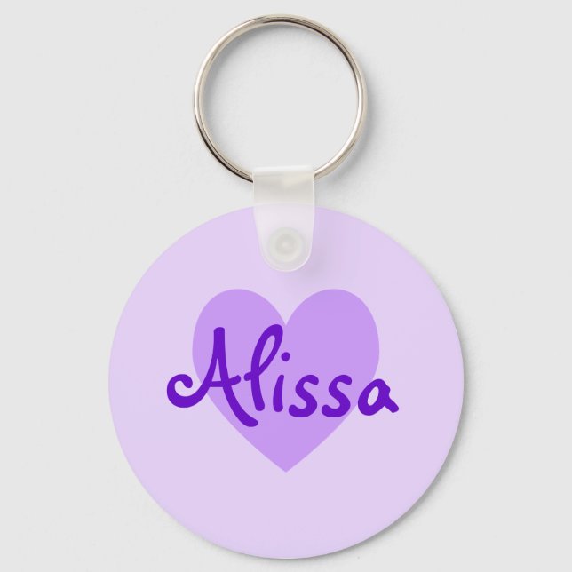 Alissa in Purple Key Ring (Front)
