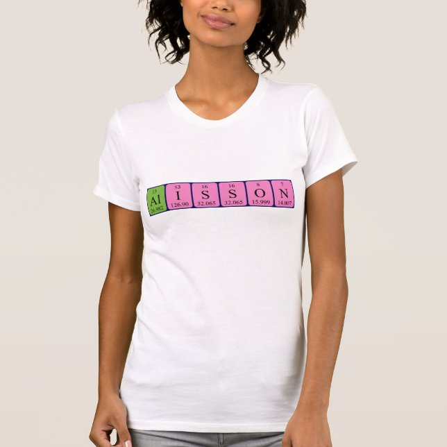 Alisson periodic table name shirt (Front)