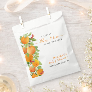 ALittle Cutie Citrus Orange Clementine Baby Shower Favour Bag