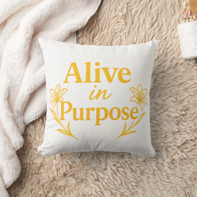 Alive in Purpose Easter 2026 Throw Pillow (Blanket)