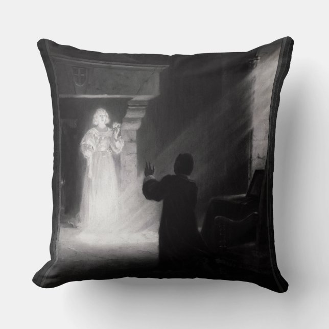 Alix Apparaissant Au Masque by Tony Robert-Fleury Cushion (Front)