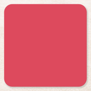Alizarin (solid colour) square paper coaster