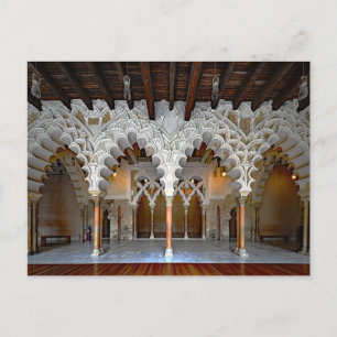 Aljaferia Palace. Interior view. Postcard