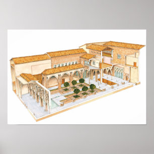 Aljaferia. Zaragoza Spain. Islamic palace. Poster