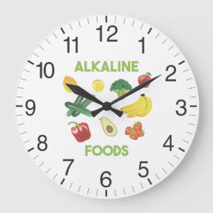 Alkaline Foods Healthy Diet Large Clock