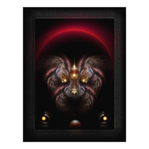 Alkarian Poodle Fantasy Fractal Portrait Photo Print