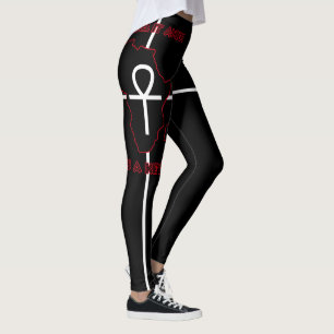 ALKEBULAN - ANKH IS A KEY (Black Only) Leggings