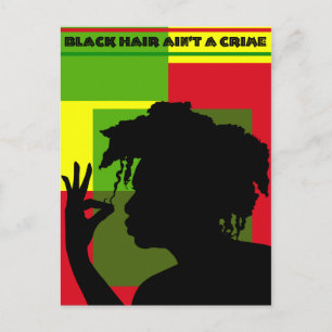 ALKEBULAN - BLACK HAIR AIN'T A CRIME v3 Postcard