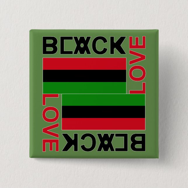 ALKEBULAN - BLACK on BLACK LOVE v2 15 Cm Square Badge (Front)
