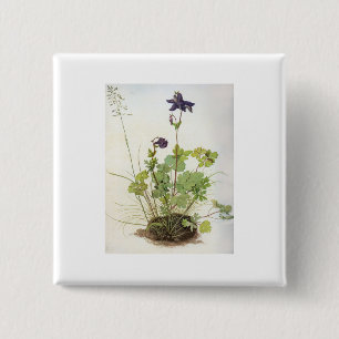 Alkelei-Blume - Albrecht Durer - c1500 15 Cm Square Badge
