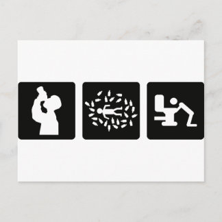 alkohol alki säufer postcard