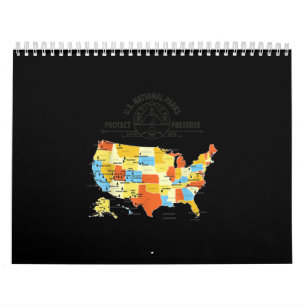 All 63 US National Parks Map - U.S. National Park Calendar