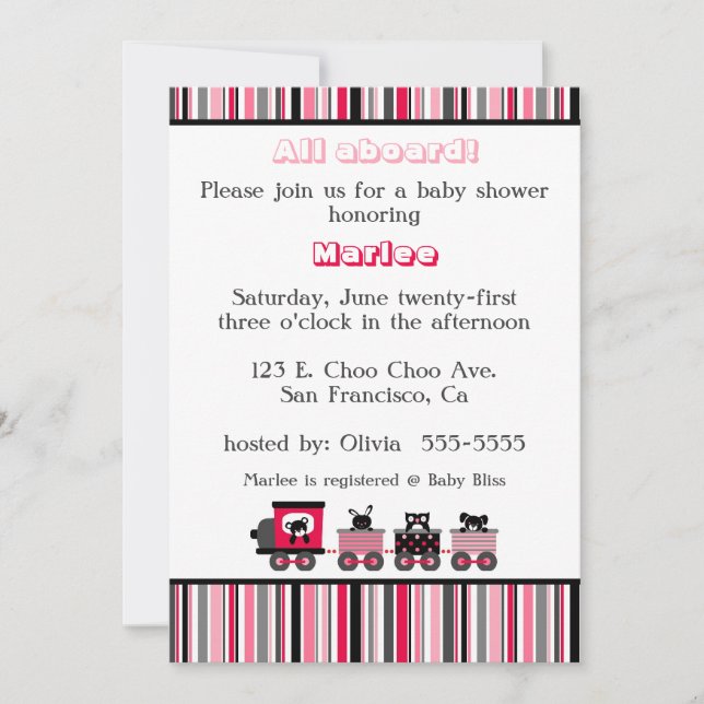 All Aboard Invitation (Front)