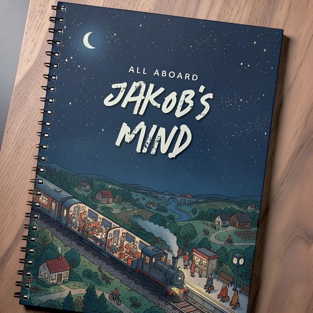 All Aboard Night Train Personalised Thought  Notebook (Creator Uploaded)