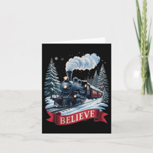 All Aboard Polar Express Christmas North Pole Xmas Card