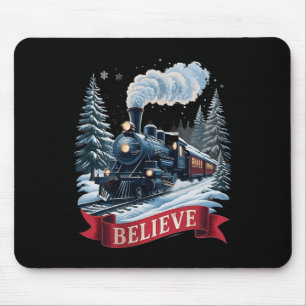 All Aboard Polar Express Christmas North Pole Xmas Mouse Pad