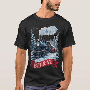 All Aboard Polar Express Christmas North Pole Xmas T-Shirt