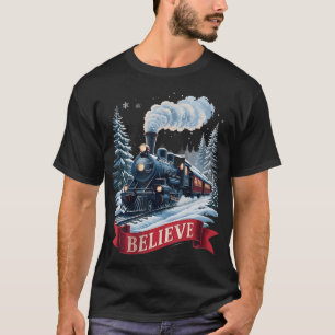 All Aboard Polar Express Christmas North Pole Xmas T-Shirt