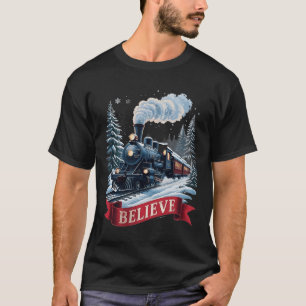 All Aboard Polar Express Christmas North Pole Xmas T-Shirt