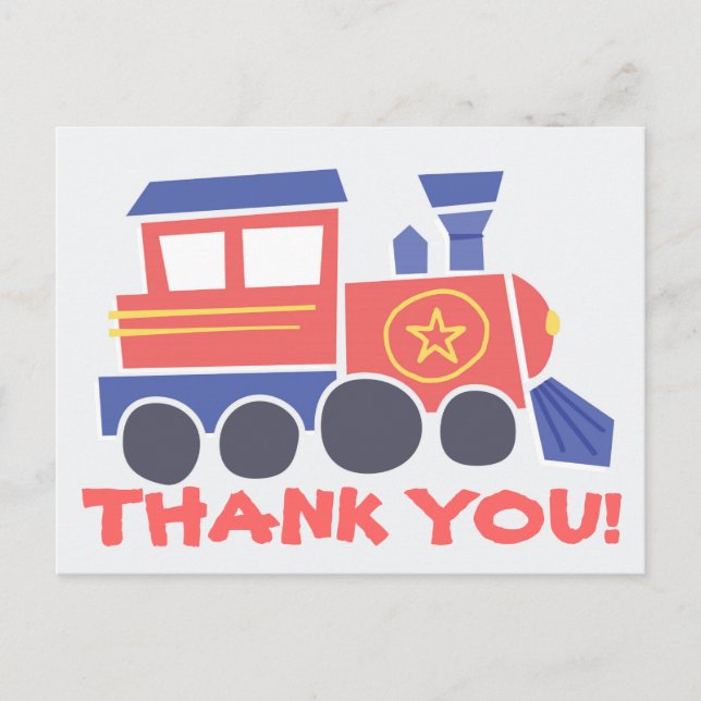 All Aboard Thank You Postcard (Front)