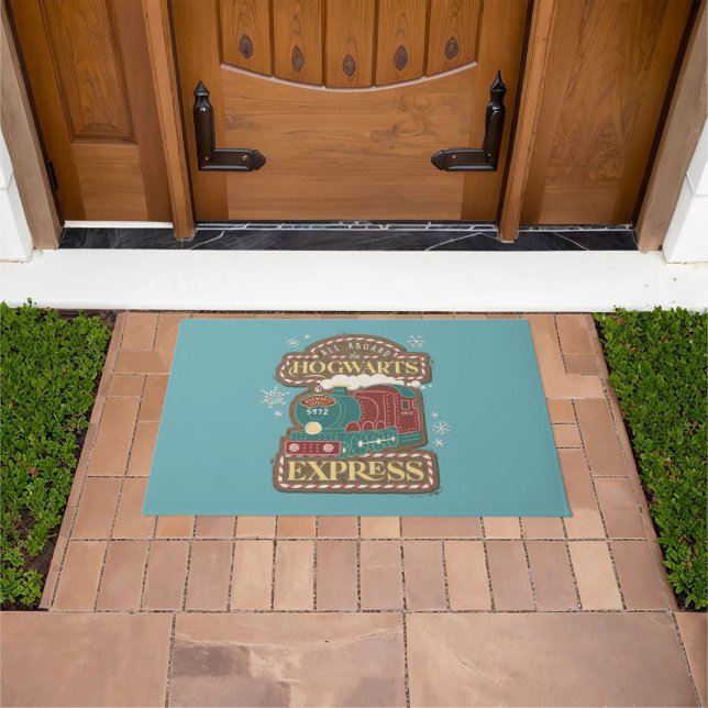 All Aboard the HOGWARTS™ Express Christmas Cookie Doormat (Outdoor)