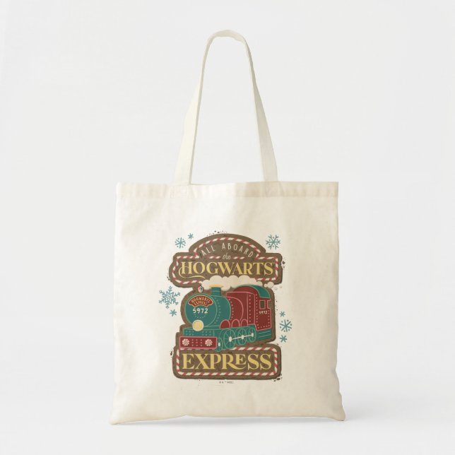 All Aboard the HOGWARTS™ Express Christmas Cookie Tote Bag (Front)