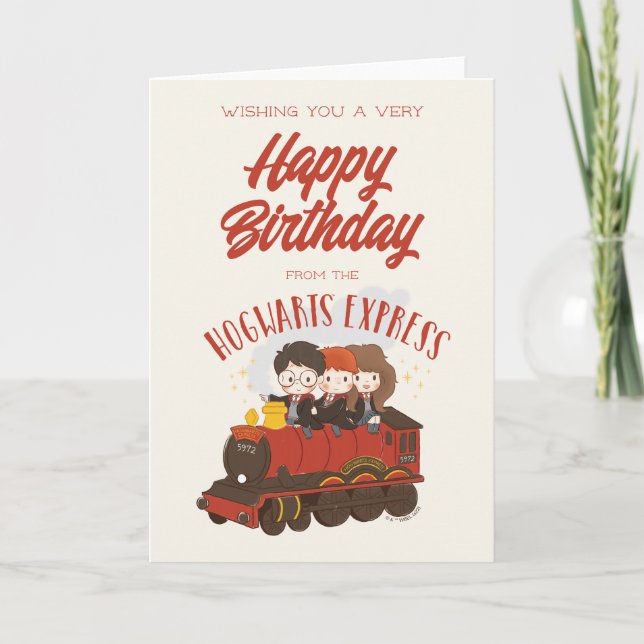 All Aboard the Hogwarts Express Magical Birthday Card (Front)