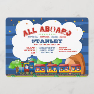 All Aboard Train Invitation