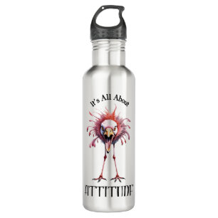 All About Attitude Funny Flamingo 710 Ml Water Bottle