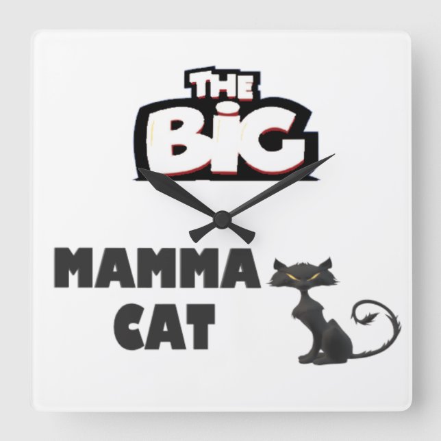 All about big Mama cats who are cool animals Square Wall Clock (Front)