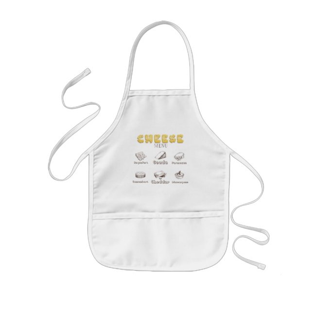 All about Cheese Types Menu    Kids' Apron (Front)