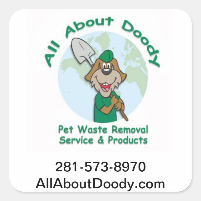 All About Doody Sticker - Square (Front)