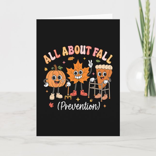 All About Fall Prevention Therapy Sped Teacher Tha Card (Front)