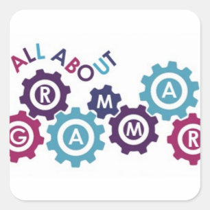 All About Grammar Square Sticker
