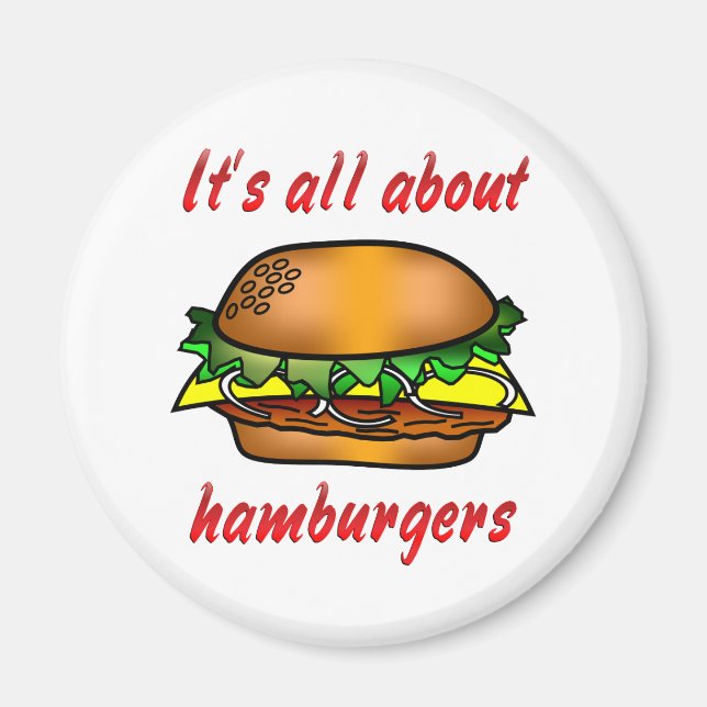 All About Hamburgers Magnet (Front)