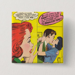 ALL ABOUT LOVE 15 CM SQUARE BADGE