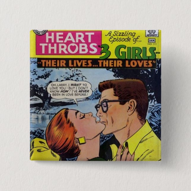 ALL ABOUT LOVE 15 CM SQUARE BADGE (Front)