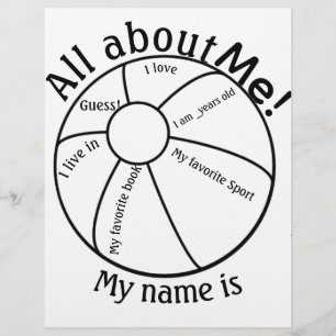 All about ME! Beach Ball Custom Letterhead