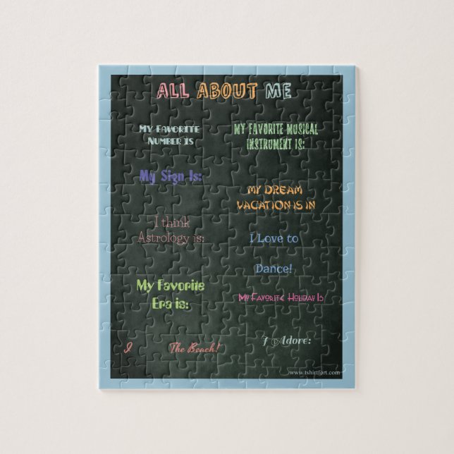 All About Me too Jigsaw Puzzle (Vertical)