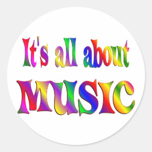 All About Music Classic Round Sticker