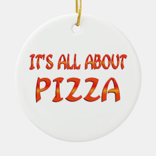 All About Pizza Ceramic Tree Decoration