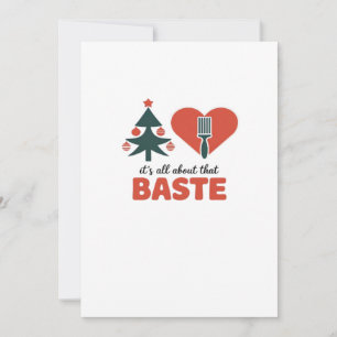 All About That Baste Christmas Classic Retro Look Holiday Card