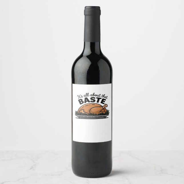 All About That Baste Christmas Classic Wine Label (Front)