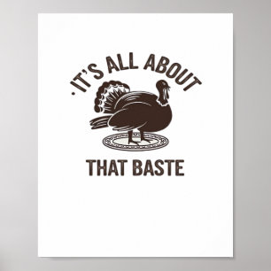 All About That Baste Christmas Trendy Modern Style Poster
