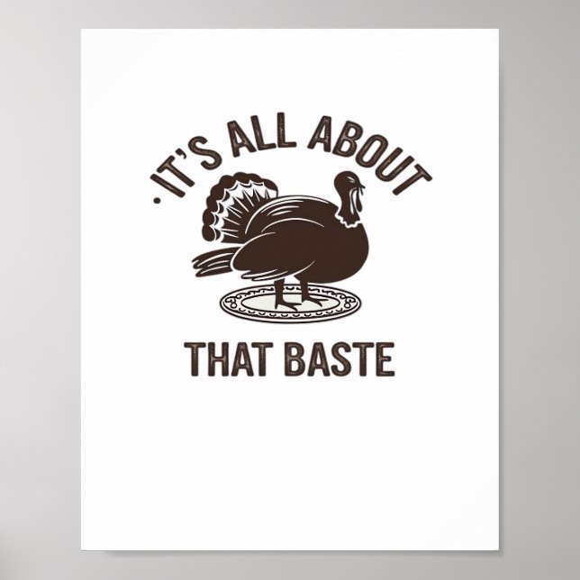 All About That Baste Christmas Trendy Modern Style Poster (Front)