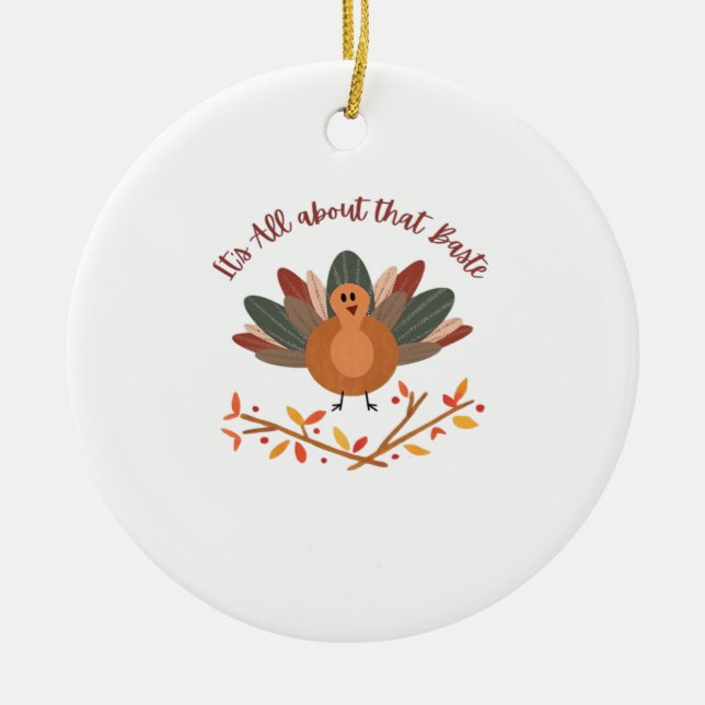 All About That Baste Classic Sloth Ceramic Ornament (Front)