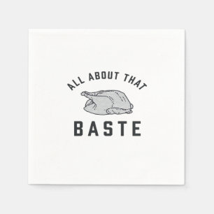 All About That Baste Funny Retro Style Napkin