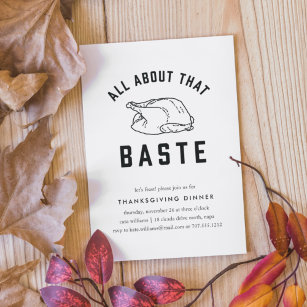 All About that Baste Thanksgiving Invitation