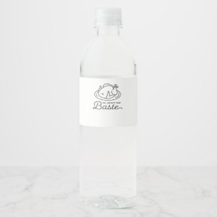 All About That Baste Thanksgiving Minimal Design Water Bottle Label